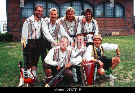 Immer wieder Sonntags, Sonntagsschau, Deutschland 1995, Sendung vom 16. Juli 1995, Mitwirkende: Gruppe 'Feldberger Spitzbuben' Stockfoto