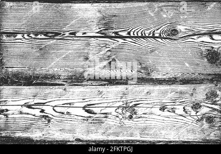 Verzweifelte Overlay Holzplanke Textur, Grunge Hintergrund. Abstrakte Halbton Vektor-Illustration Stock Vektor