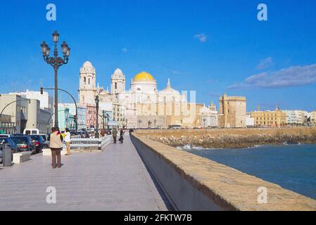 Campo del Sur und Kathedrale. Caus, Spanien. Stockfoto