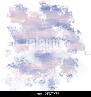 Rosa und violette Striche. Abblätternder Farbeffekt. Alt gefärbte Farbe auf Wandeffekt. Rosa und blaue Farbfleck auf weißem Hintergrund. Stockfoto