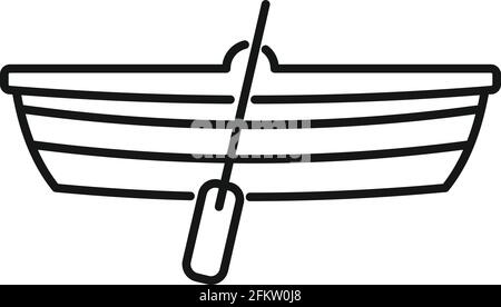 Immigranten Holzboot Ikone, skizzieren Stil Stock Vektor