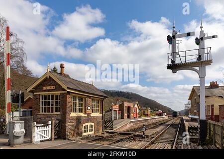 Levisham Station, North Yorkshire Moors Railway, Levisham, Newton Dale, North York Moors, Yorkshire, England Stockfoto