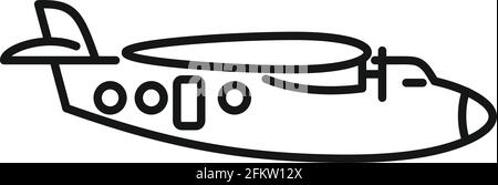 Fallschirmspringen Flugzeug Symbol, skizzieren Stil Stock Vektor