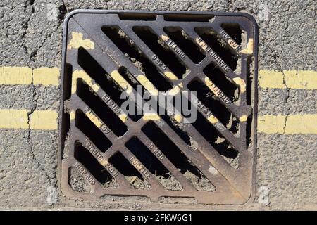 Abfluss Abdeckung Stockfoto