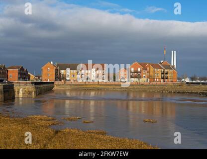 Wohnungen in Victoria Docks, Hull, Humberside, East Yorkshire, England Stockfoto