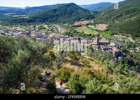 Boltaña ein malerisches und kleines Dorf in Huesca, Spanien Stockfoto