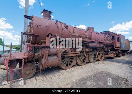 Dampflokomotive 5916, eine von 20 importierten ölgefeuerten Triebwerken, die in den USA für die NSW Railways während der Nachkriegszeit in zwei Kohlebergwerken gebaut wurden. Stockfoto