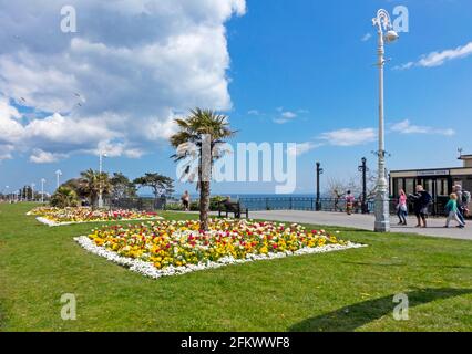 The Leas Gardens, Folkestone, Kent, Großbritannien Stockfoto