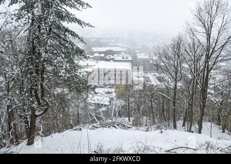 Spa - Belgien - 6. April 2021: Das Casino wurde 1763 in Spa, einer Stadt, die für ihre Thermalquellen bekannt ist, in der Provinz Liège in der Wa gegründet Stockfoto