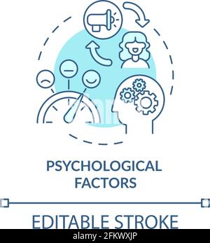 Symbol für das Konzept der psychologischen Faktoren Stock Vektor