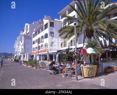 Restaurants am Hafen, Marina Bay, Gibraltar Town, Gibraltar Stockfoto