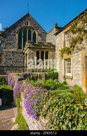 Wesleyan Chapel and Cottage, Court Lane, Ashford-in-the-Water, Derbyshire Stockfoto