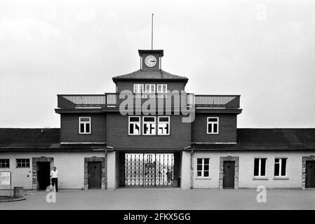Tor Zum Lager, Gedenkkonzentrationslager Buchenwald, Deutschland, Archivbild August 1995 Stockfoto