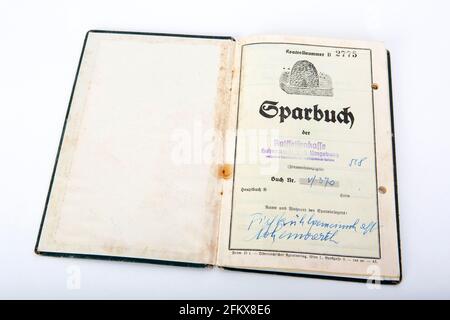 Altes Raiffeisen Sparbuch, Österreich Stockfoto