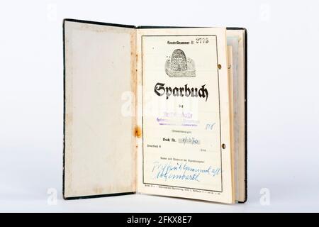 Altes Raiffeisen Sparbuch, Österreich Stockfoto