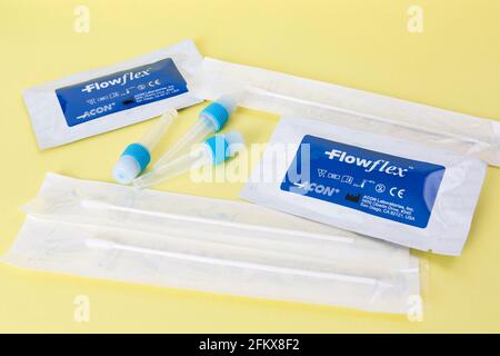 Covid 19 Antigen Schnelltest, Selbsttest Stockfoto