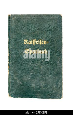 Altes Raiffeisen Sparbuch, Österreich Stockfoto