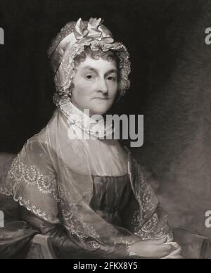 Abigail Adams, 1744 - 1818. Ehefrau von Präsident John Adams und Mutter von John Quincy Adams. Nach einer Arbeit von Gilbert Stuart. Stockfoto