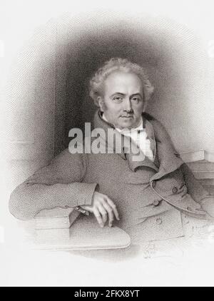 Sir Astley Paston Cooper, 1. Baronet, 1768 -1841. Englischer Chirurg und Anatom. Aus einem Werk von John Samuel Agar nach Abraham Wivell. Stockfoto