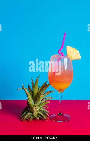 Cocktail Tequila Sonnenaufgang für Frühling und Sommer Drink Konzept Stockfoto