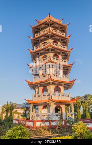 Pagode des chinesischen Tempels Chan Tak in Pyin Oo Lwin, Myanmar Stockfoto