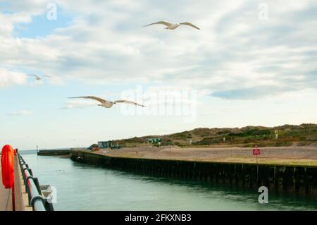 Mündung des Flusses Arun in Littlehampton Stockfoto