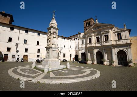 Italien, Rom, Isola Tiberina, Kirche San Bartolomeo all'Isola Stockfoto