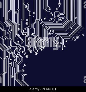 Elektrizität Illustration Leiterplatte Abstrakter Hintergrund Vektor Stock Vektor