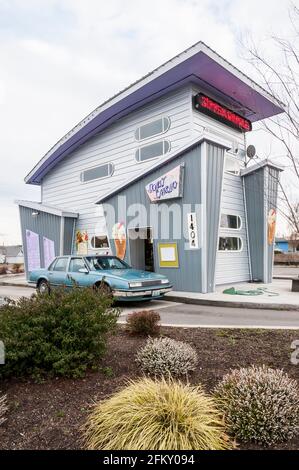 ZipperDoodle Espresso-Einrichtung in Auburn, Washington. Stockfoto