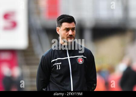 London, Großbritannien. Mai 2021. Assistant Manager Johnnie Jackson vor dem Sky Bet League 1-Spiel zwischen Charlton Athletic und Lincoln City im The Valley, London, am Dienstag, 4. Mai 2021. (Kredit: Ivan Yordanov) Kredit: MI Nachrichten & Sport /Alamy Live Nachrichten Stockfoto