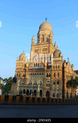 Chhatrapati Shivaji Terminus auch bekannt unter seinem früheren Namen Victoria Terminus, Mumbai, Indien. Die Architektur ist im italienischen gotischen Stil Stockfoto