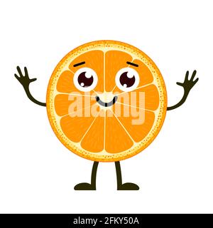 Orange Charakter niedlich Stock Vektor
