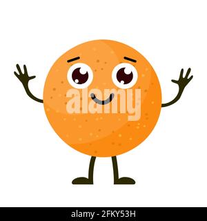 Orange Charakter niedlich Stock Vektor