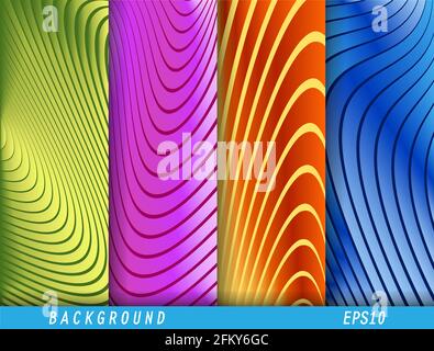 Set von abstrakten Vektormustern für eine Vielzahl von Anwendungen, Hintergründen, Banner, Poster, Texturen, Drucke und Design. Vektorgrafiken Stock Vektor