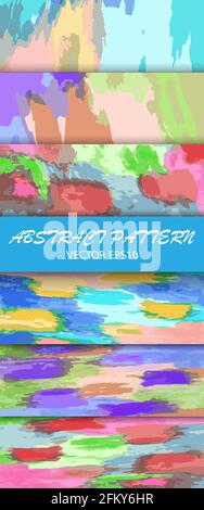 Set von abstrakten Vektormustern für eine Vielzahl von Anwendungen, Hintergründen, Banner, Poster, Texturen, Drucke und Design. Vektorgrafiken Stock Vektor