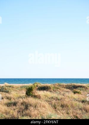 Castelldefels Strand, kleine Stadt in der Nähe von Barcelona Stockfoto