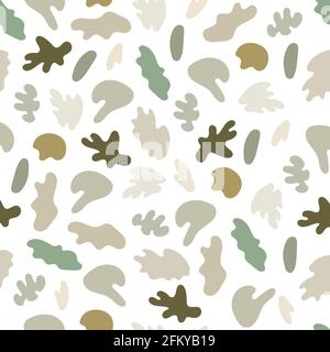 Boho Stil abstrakte Formen, einfache handgezeichnete Kunstobjekte Vektor-Illustration in trendigen Pastellfarben, minimalistische Kollektion perfekt für Textil, Stoff, Geschenkpapier, romantischen Hintergrund Stock Vektor