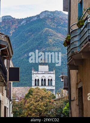 Stadtbild von die, Chatillon en Diois im Vercors Natural Regional Park, Diois, Drome, Frankreich in Europa Stockfoto