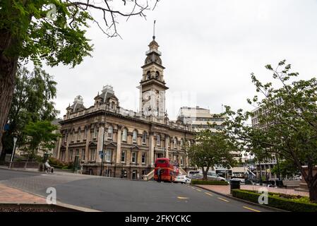 Rathaus von Dunedin, Südinsel von Neuseeland Stockfoto