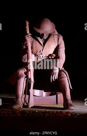 Statue aus dem 1. Weltkrieg von Ray Lonsdale mit dem Titel „Eleven o One“ in Seaham, County Durham Stockfoto