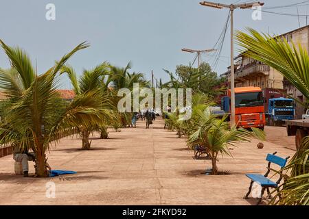 Promenade in der Nähe des Hafens in Bissau Guinea-Bissau Afrika Stockfoto
