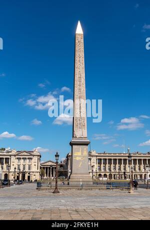 Luxor Obelisk auf dem Place de la concorde in Paris Stockfoto