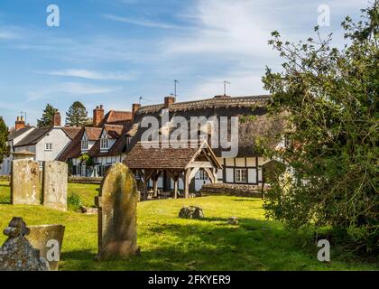 St. Peter Kirche in Welford on Avon, Warwickshire, England. Stockfoto