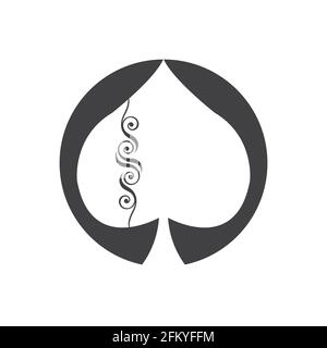 Spaten-Logo, Spaten, schwarz, Logo, Logos, monogram, Marke, einfach, elegant Stock Vektor