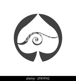 Spaten-Logo, Spaten, schwarz, Logo, Logos, monogram, Marke, einfach, elegant Stock Vektor