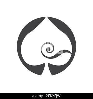 Spaten-Logo, Spaten, schwarz, Logo, Logos, monogram, Marke, einfach, elegant Stock Vektor