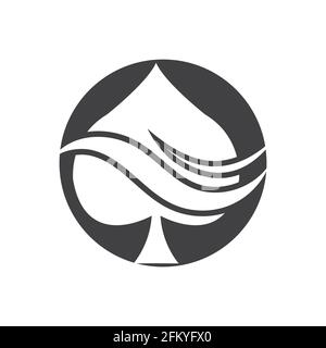 Spaten-Logo, Spaten, schwarz, Logo, Logos, monogram, Marke, einfach, elegant Stock Vektor