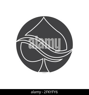 Spaten-Logo, Spaten, schwarz, Logo, Logos, monogram, Marke, einfach, elegant Stock Vektor