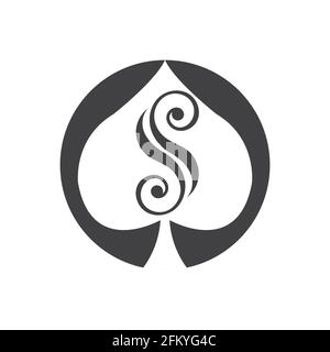 Spaten-Logo, Spaten, schwarz, Logo, Logos, monogram, Marke, einfach, elegant Stock Vektor