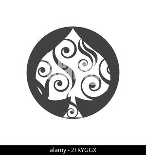 Spaten-Logo, Spaten, schwarz, Logo, Logos, monogram, Marke, einfach, elegant Stock Vektor